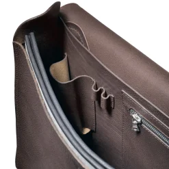 Ackermann Taschenmanufaktur Akten- und Notebooktasche Rindleder Dunkelbraun New