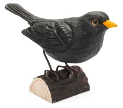 Wildlife Garden Amsel Lindenholz handgeschnitzt Best