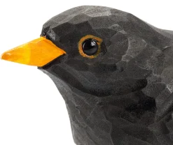 Wildlife Garden Amsel Lindenholz handgeschnitzt Best