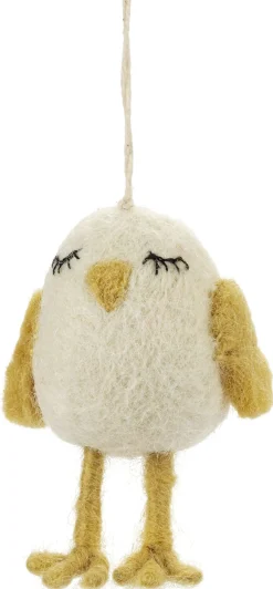 Én Gry & Sif Anhänger Küken Filz Weiß Best