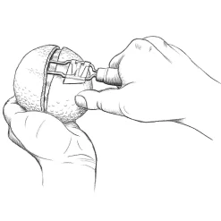 J.Porkert export-import Apfelsinenschäler New