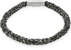 Maria Rzewuska Designerschmuck Armband gestrickt, Silber oxidiert Best