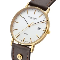 Bruno Söhnle Glashütte Armbanduhr Rondo Gold Ø 38 mm Quarz Hot