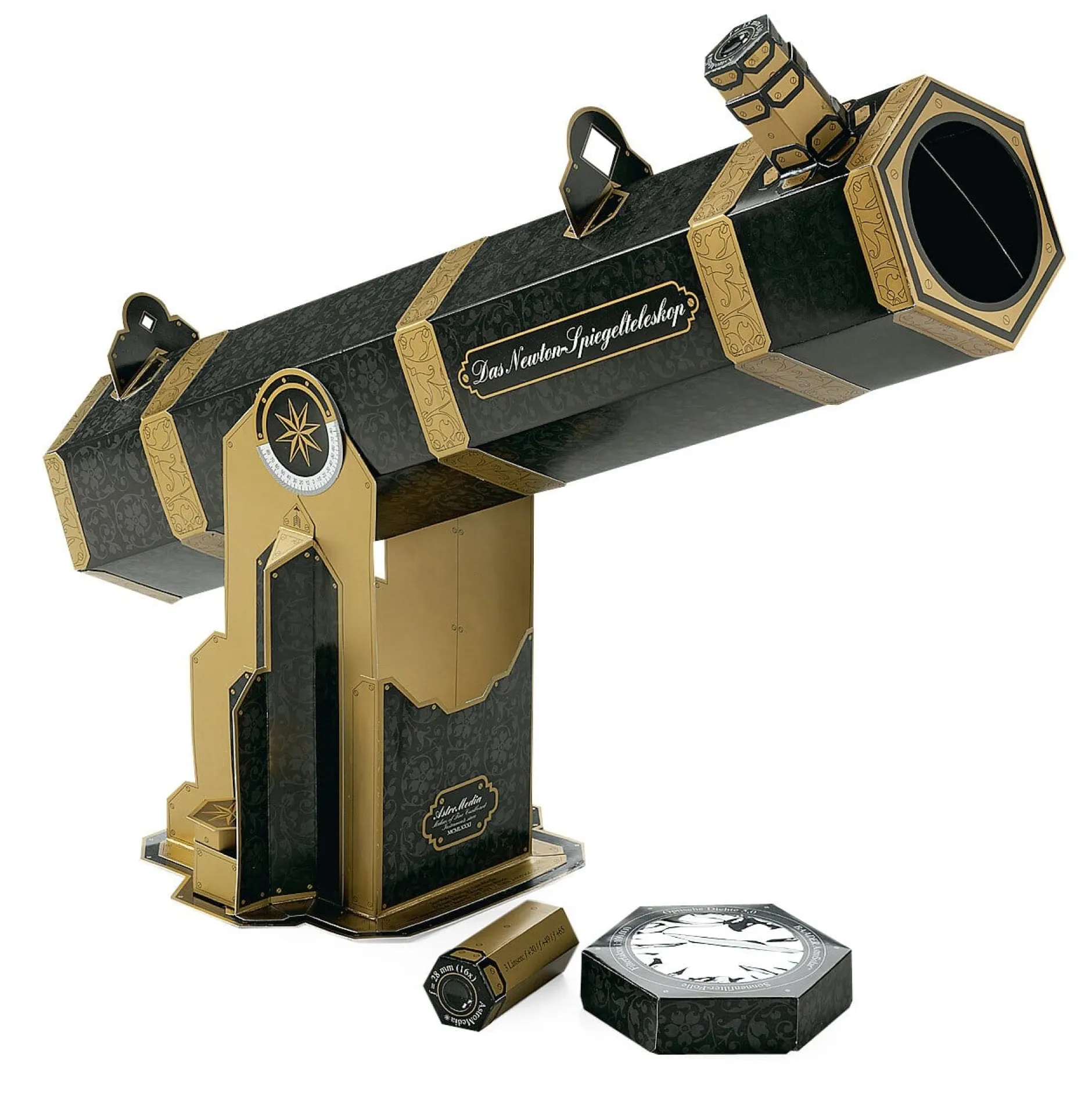 AstroMedia Bausatz Newton-Spiegelteleskop mit Sonnenfilter Best