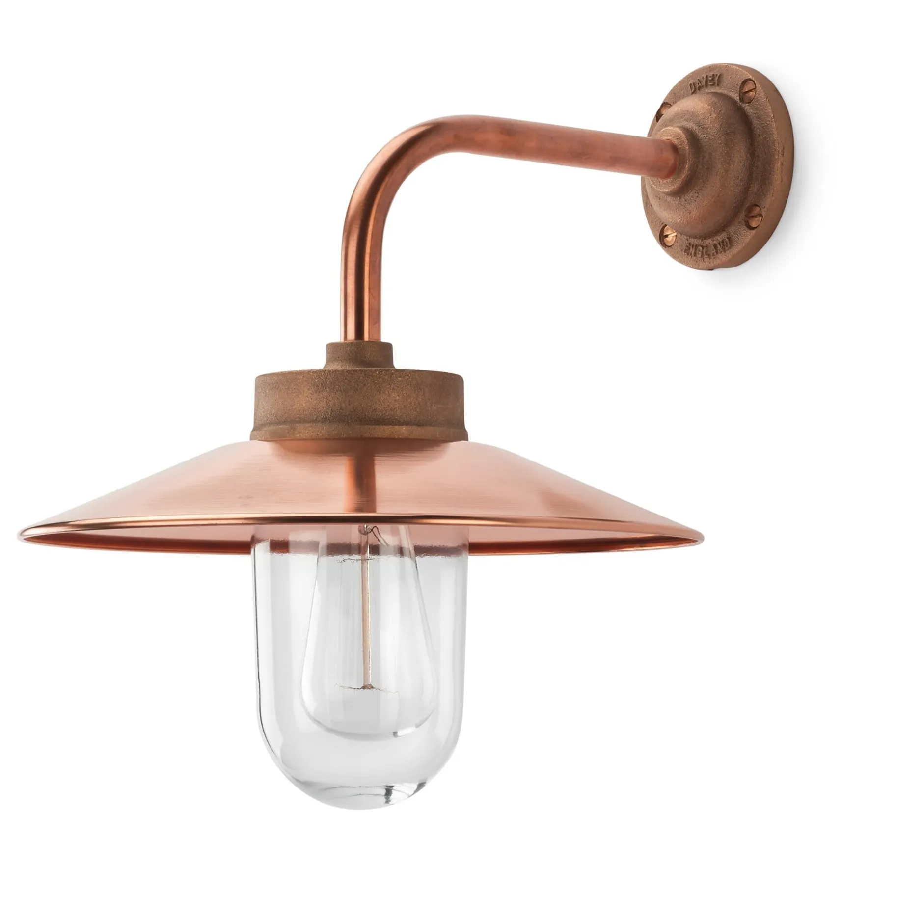 Davey Lighting Außenwandleuchte Bronzeguss und Kupfer rechtwinklig Best