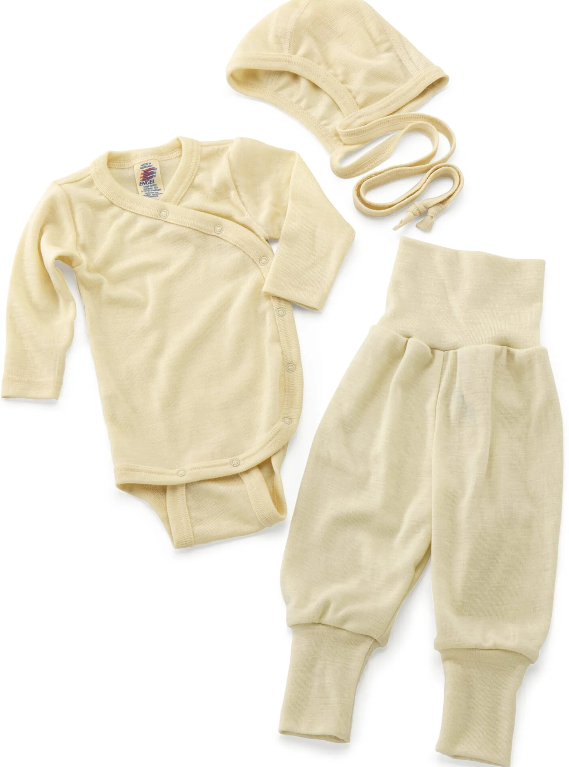 Engel Baby-Wickelbody Merinowolle-Seide Natur Hot
