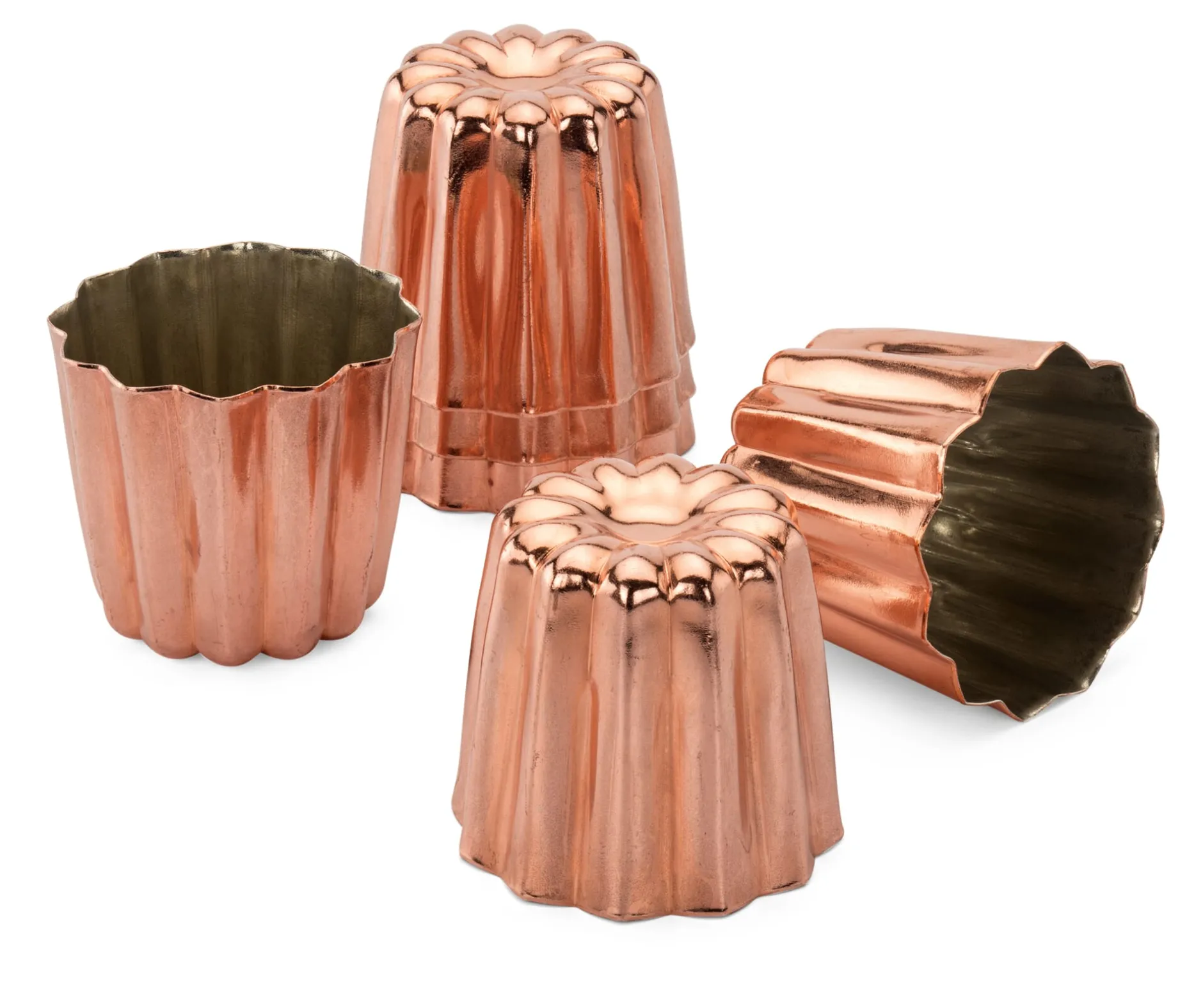 Cu Artigiana Backform Canelé Kupfer verzinnt New