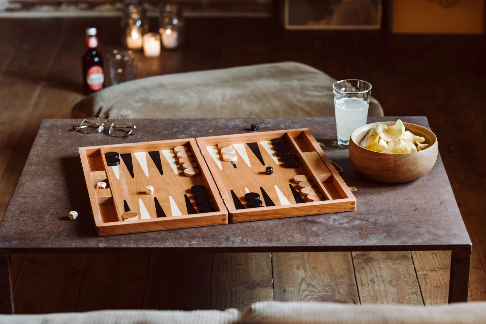 Ulbrich Spieledesign Backgammonspiel Kirschbaumholz New