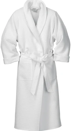 Manufactum Bademantel Waffelpiqué und Frottier Unisex Weiß Best