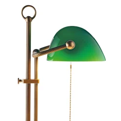 Berliner Messinglampen Bankerleuchte Grün New