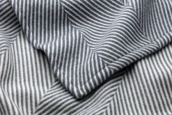 Framsohn Baumwolldecke blaugrau-weiß New