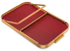 Kaymet London Bett-Tablett Aluminium faltbar Weinrot New