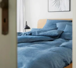 elegante Bettwäsche Lin Dunkelblau Hot