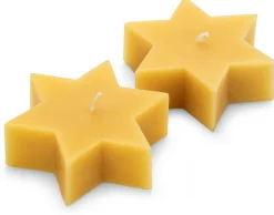 Kerzenfarm Hahn Bienenwachs-Teelichte Stern Natur Discount