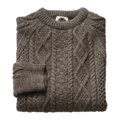 Black Sheep Aran-Pullover Braun