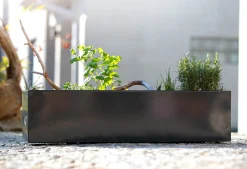 industriestil Blumenkasten Stahl Anthrazit Hot