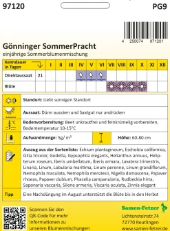 Samen-Fetzer Blumensamenmischung Gönninger Sommerpracht Discount