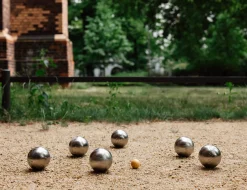 Boules Matz Bouletasche Leder für 3 Kugeln New