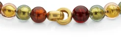 Ménard Collier Muranoglas, Bordeaux-Grün-Gold Hot