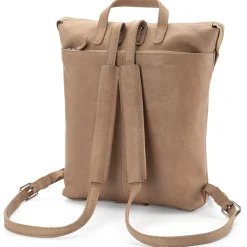 Harold’s Lederwaren Damen-Backpack Rindleder Taupe Outlet