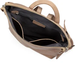 Harold’s Lederwaren Damen-Backpack Rindleder Taupe Outlet