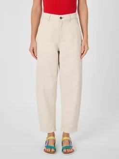 Armedangels Damen-Barrel-Pants Canvas Natur