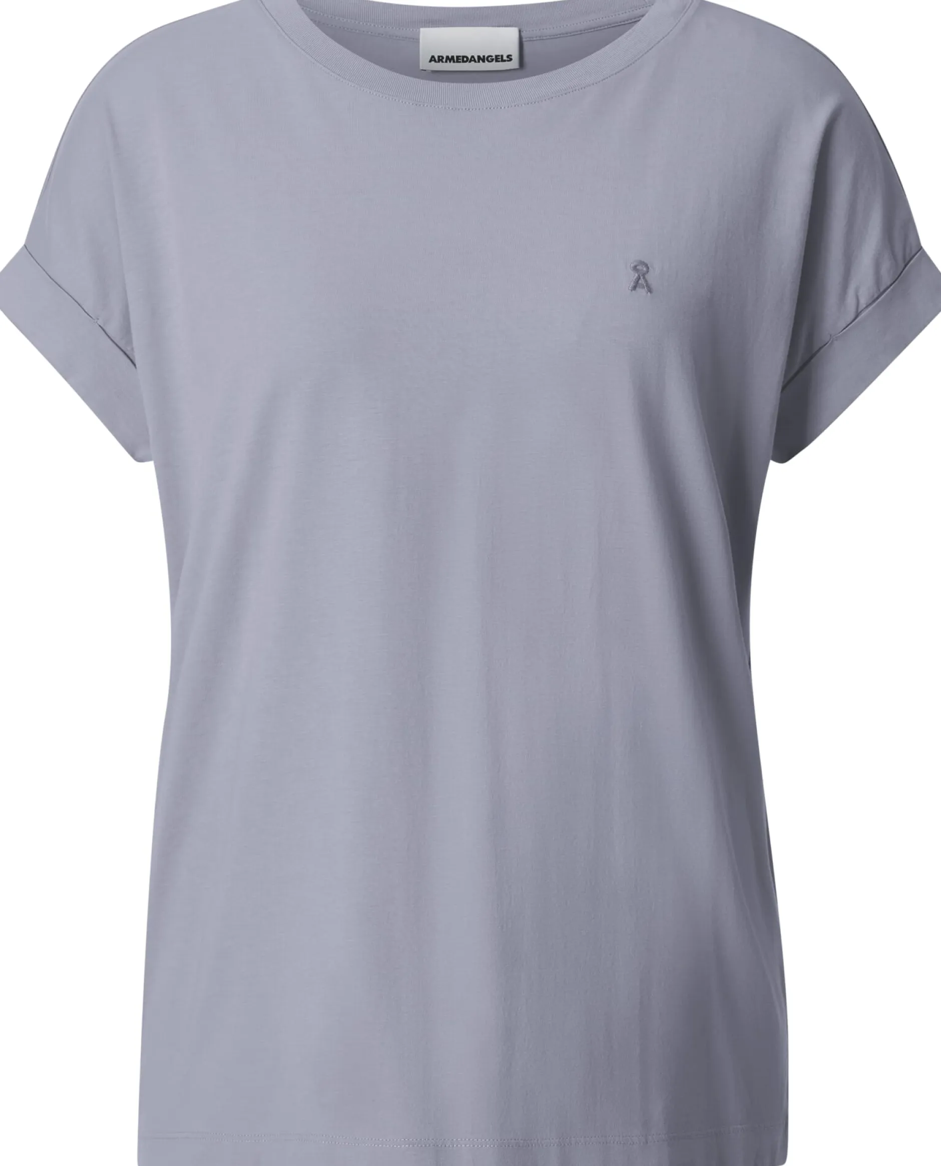Armedangels Damen-Baumwollshirt Blaugrau Discount