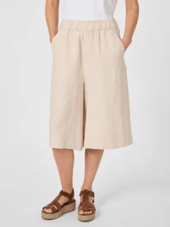 Knowledge Cotton Apparel Damen-Bermudahose Leinen Natur Outlet