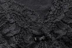 Comazo Damen-BH-Hemd mit Spitze Schwarz Best