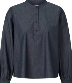 Christiane Strobel Damenbluse Chambray Blau Best