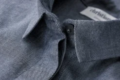 Christiane Strobel Damenbluse Chambray Mittelblau Clearance