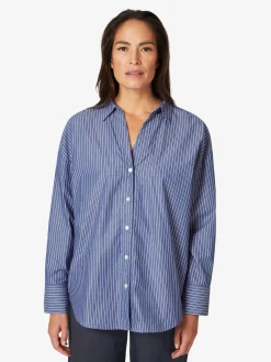 LANIUS Damenbluse gestreift Blau Hot