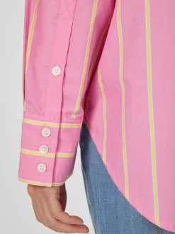 LANIUS Damenbluse gestreift Rosa Outlet