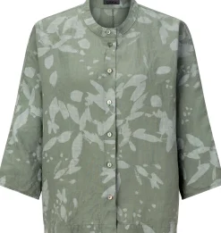 Oska Damenbluse Hanf gemustert New