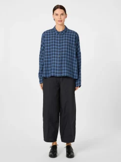 Oska Damenbluse kariert Blau Best