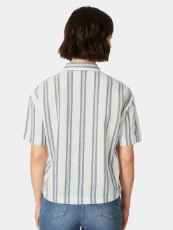 Knowledge Cotton Apparel Damenbluse Kurzarm