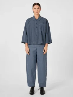 Oska Damenbluse mit Brusttasche Blau Sale