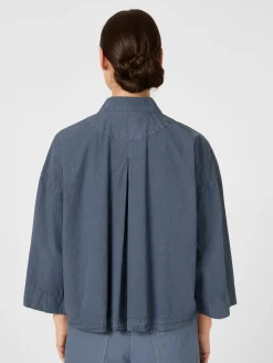 Oska Damenbluse mit Brusttasche Blau Sale