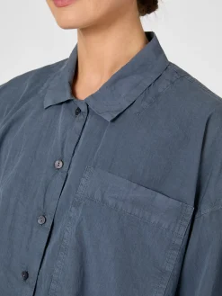 Oska Damenbluse mit Brusttasche Blau Sale