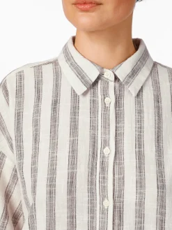 Knowledge Cotton Apparel Damen-Blusenkleid gestreift Online