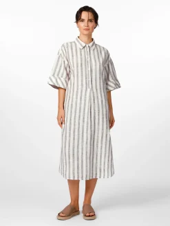 Knowledge Cotton Apparel Damen-Blusenkleid gestreift Online