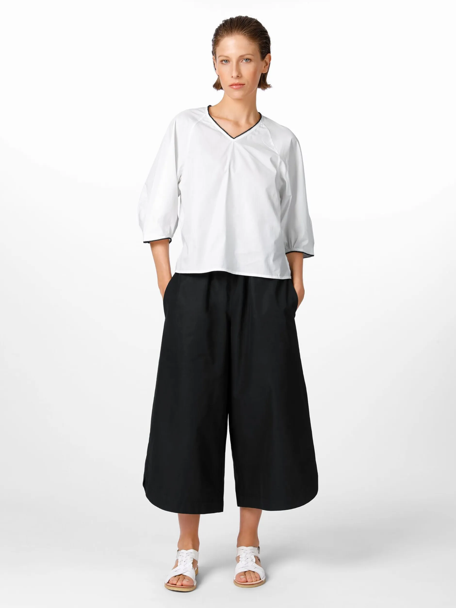 Christiane Strobel Damen-Blusenshirt Naturweiß