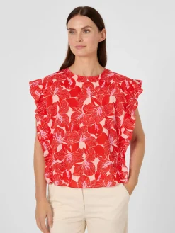 LANIUS Damen-Blusenshirt Volant