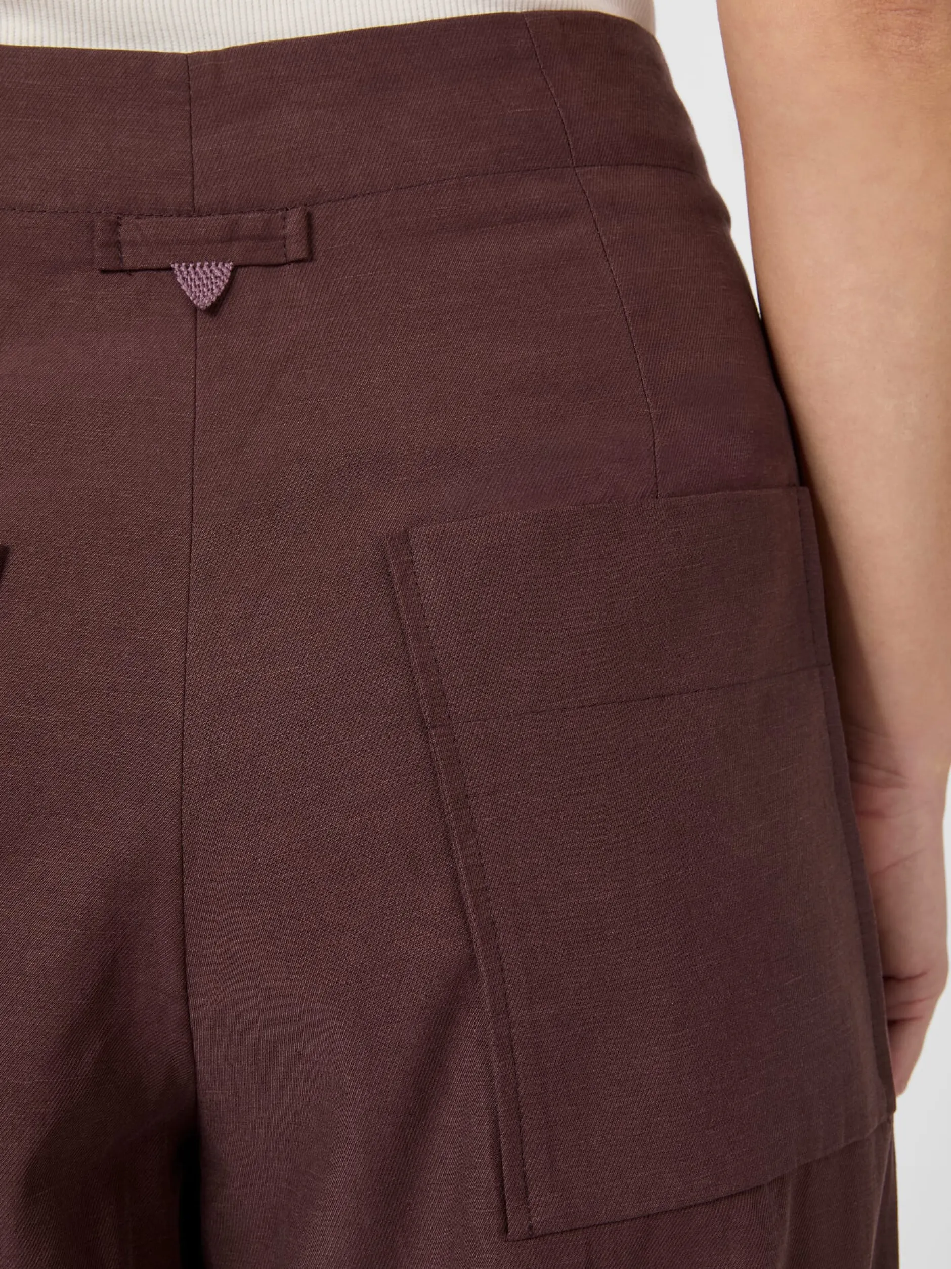 Christiane Strobel Damen-Bundfaltenhose Weinrot Hot