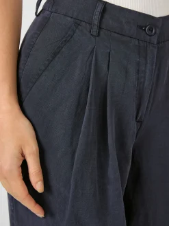 Manufactum Damen-Bundfaltenhose Lyocell Dunkelblau Online