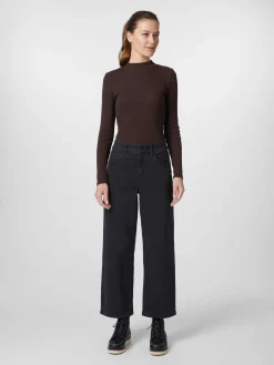 LANIUS Damen-Cropped-Jeans Schwarz Hot