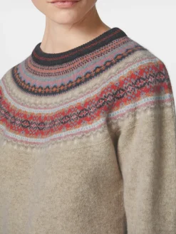 Eribé Damen-Cropped-Pullover Natur