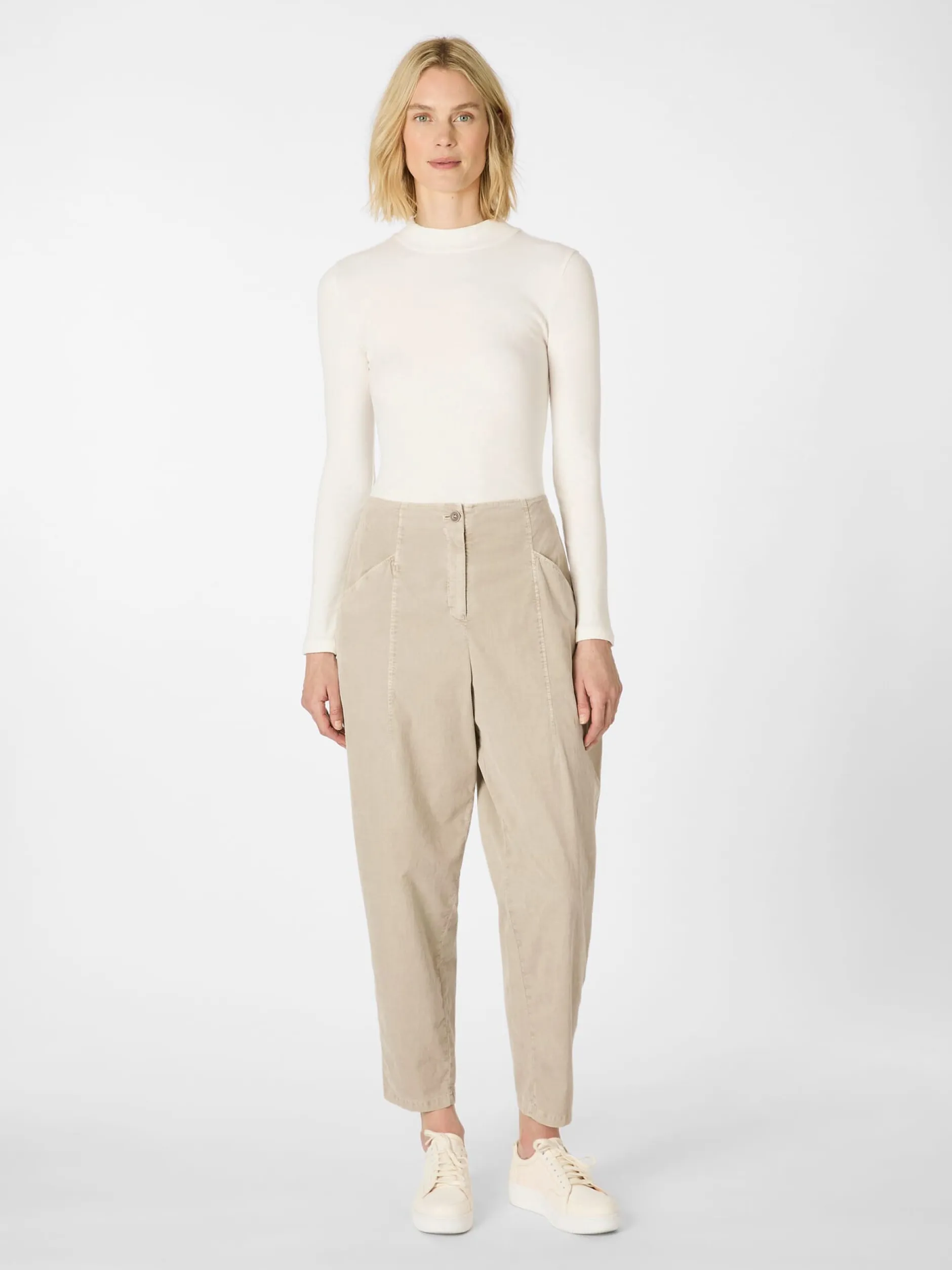 Oska Damen-Feincordhose Naturweiß Outlet