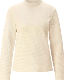 Alma & Lovis Damen-Glitzershirt Langarm Natur Sale