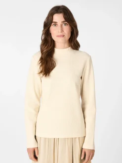 Alma ＆ Lovis Damen-Glitzershirt Langarm Natur Sale